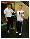 Jay training a client